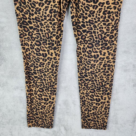 Womens Brown Time And Tru Leopard Animal Print Leggings Pants Size 6 - Picture 3 of 12